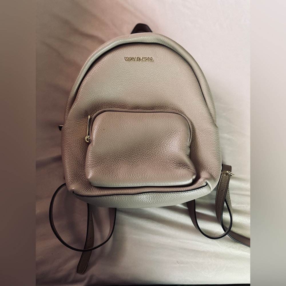 Michael Kors Beige Leather Backpack